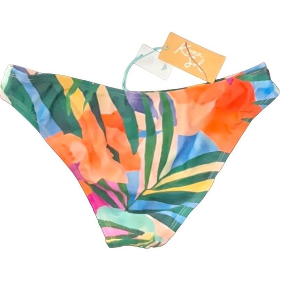 Kona Sol Bikini Swim Bottom Suit Medium Coverage Hipster Tropical Floral S - XL - Picture 4 of 12